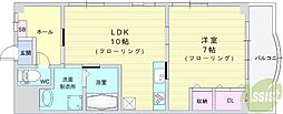 メゾン・オ・ミディ 1LDKの間取図画像