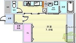 パル池田2 1LDKの間取図画像