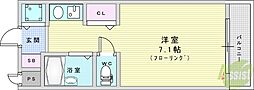 センチュリー蛍池 ワンルームの間取図画像