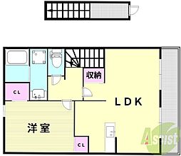 グリーン・グリーン 1LDKの間取図画像