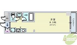 ラピス 1Kの間取図画像