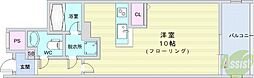 リッツスクエアグランキューブ ワンルームの間取図画像
