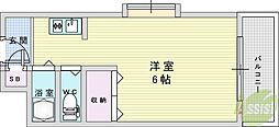 カームヒル箕面 1Kの間取図画像