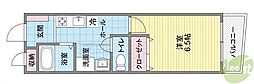 スカイガーデン萩原 1Kの間取図画像