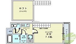 アルファステージAPM 1Kの間取図画像