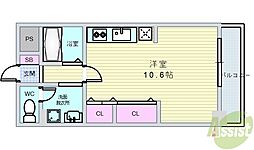 ホープ池田栄本町 ワンルームの間取図画像