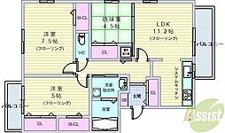 ESPERANZA 3LDKの間取図画像
