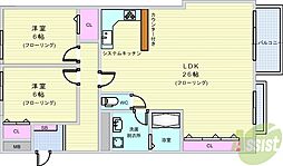 ダイフジ春日 2LDKの間取図画像
