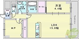 豊中市三和町1丁目マンション 1SLDKの間取図画像