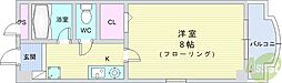 エンジェルコート 1Kの間取図画像