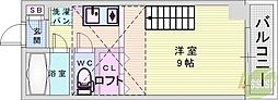 セピアコート 1Kの間取図画像