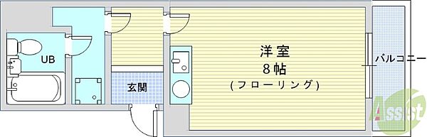 ファーム池田 306｜大阪府池田市畑2丁目(賃貸マンション1R・3階・21.57㎡)の写真 その2