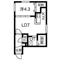 北海道札幌市北区北二十二条西7丁目（賃貸マンション1LDK・1階・33.60㎡） その2