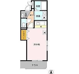 名古屋市営東山線 中村公園駅 徒歩7分の賃貸マンション 2階ワンルームの間取り