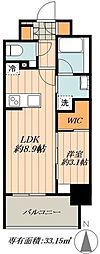 名古屋市営東山線 亀島駅 徒歩3分の賃貸マンション 9階1LDKの間取り