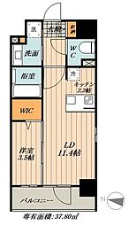 名古屋市営桜通線 丸の内駅 徒歩4分の賃貸マンション 9階1LDKの間取り