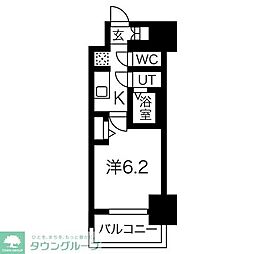 プレサンスNAGOYAシティオ 12階1Kの間取り