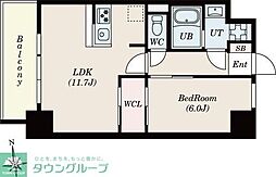 S-RESIDENCE桜本町awesome 9階1LDKの間取り