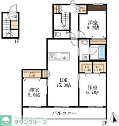 グリーンタウン赤坂 3LDKの間取図画像