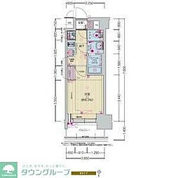 プレサンス名駅南エディフィス 1Kの間取図画像
