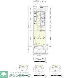 プレサンス栄ライズ 1Kの間取図画像