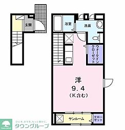 グレイス鶴里 ワンルームの間取図画像