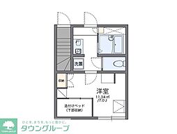 レオパレス幸 1Kの間取図画像
