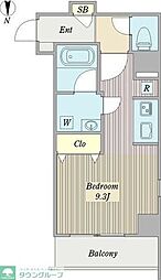 SJSakurayama ワンルームの間取図画像