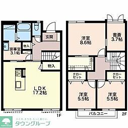 ミッシェル高針 3SLDKの間取図画像