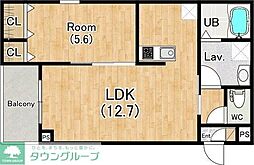 ジーメゾン清須アウラ(キャンペーン中) 1LDKの間取図画像