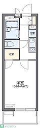 レオパレスルミエール筒井 1Kの間取図画像