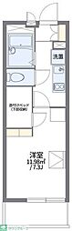 レオパレス勝利 1Kの間取図画像