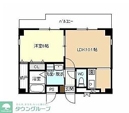 エスト荒子 1LDKの間取図画像