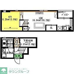 Solid栄生 ワンルームの間取図画像