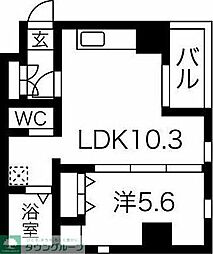 サンエスケーイワタ丸の内 1LDKの間取図画像