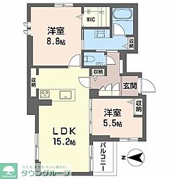 maison keyaki 2LDKの間取図画像