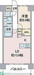 エトワール本郷駅前 1LDKの間取図画像