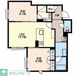 Vivantere 2LDKの間取図画像