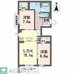 リラ グリシーヌ 2LDKの間取図画像