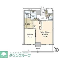 グランドメゾンThe池下ガーデンタワー 1LDKの間取図画像