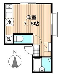 ベルドミール ワンルームの間取図画像