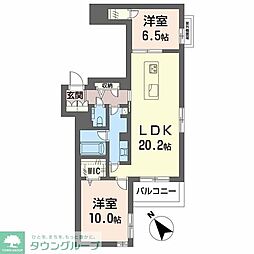 グランゲート滝川 2LDKの間取図画像