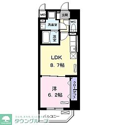ラフレシールクワトロ 1LDKの間取図画像