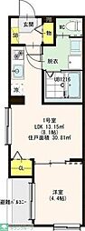 ハーモニーテラス本陣 1LDKの間取図画像