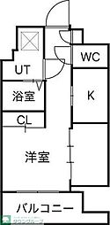 エステシア上前津 1SKの間取図画像
