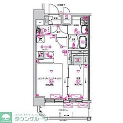 CREST TAPP浅間町 1LDKの間取図画像