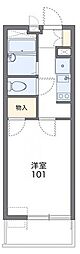 レオパレスタカオカ 1Kの間取図画像