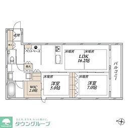 Casa Hiyorie 2LDKの間取図画像