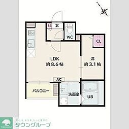 Jack koyo1 1LDKの間取図画像