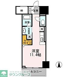 御幸レジデンス丸の内 ワンルームの間取図画像